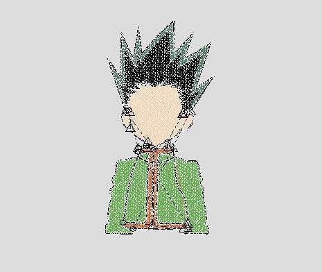 Gon punch nike embroidery design, Hxh embroidery, Anime desi